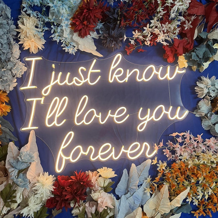 I Just Know I'll Love You Forever Wedding Neon Sign by LEDNeons - Warm white 
