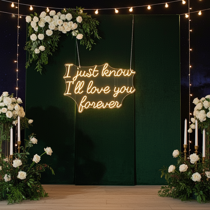 I Just Know I'll Love You Forever Wedding Neon Sign by LEDNeons - night theme 