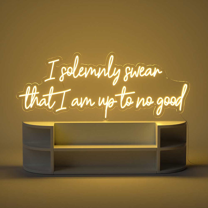 I Solemnly Swear That I Am Up to No Good LED Neon Sign by LEDNeons – magical wall décor inspired by Harry Potter for bedroom, bar, or gaming room