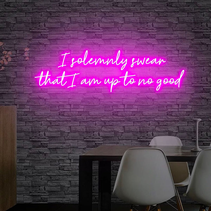 I Solemnly Swear That I Am Up to No Good LED Neon Sign by LEDNeons – magical wall décor inspired by Harry Potter for bedroom, bar, or gaming room