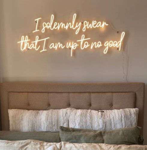 I Solemnly Swear That I Am Up to No Good LED Neon Sign by LEDNeons – magical wall décor inspired by Harry Potter for bedroom, bar, or gaming room