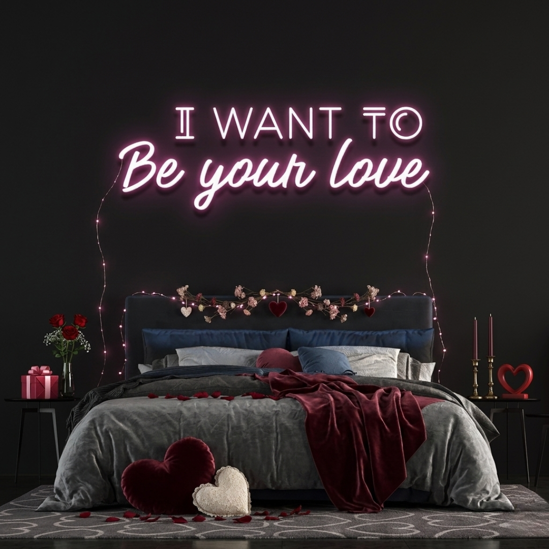 I Want To Be Your Lover Valentine's Day LED Neon Sign from LEDNeons - designed for Valentine’s celebrations.