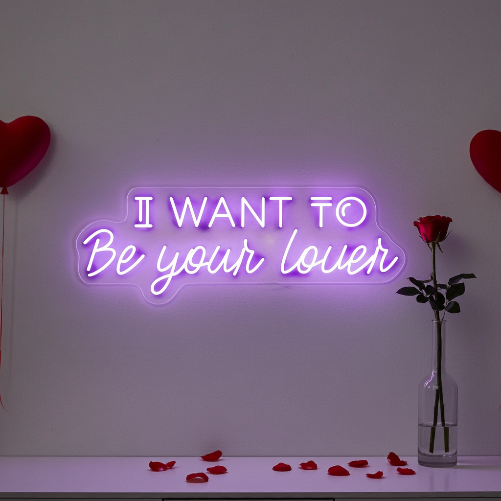 I Want To Be Your Lover Valentine's Day LED Neon Sign from LEDNeons - designed for Valentine’s celebrations.