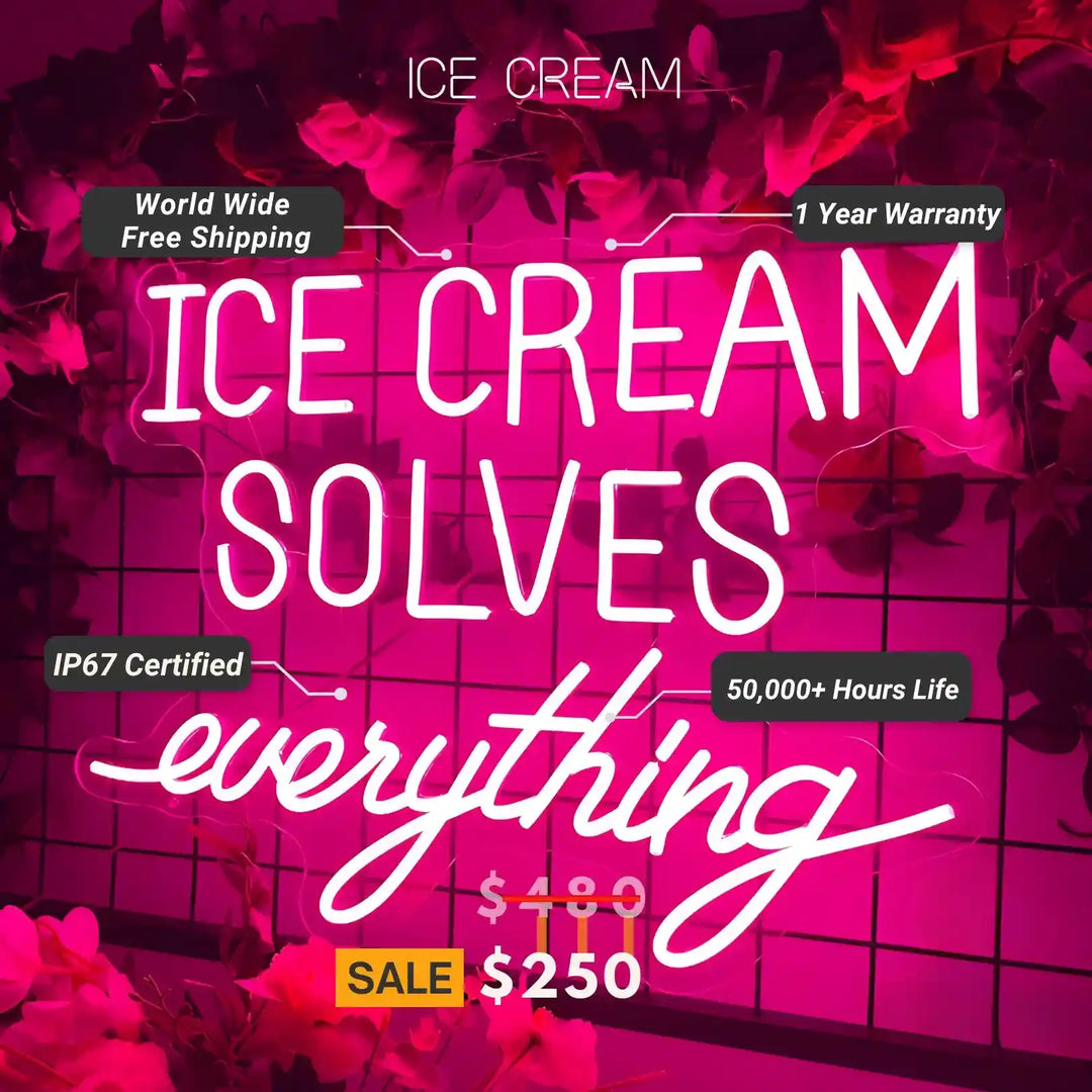  Ice Cream Solves Everything LED Neon Sign by LEDNeons - Specification