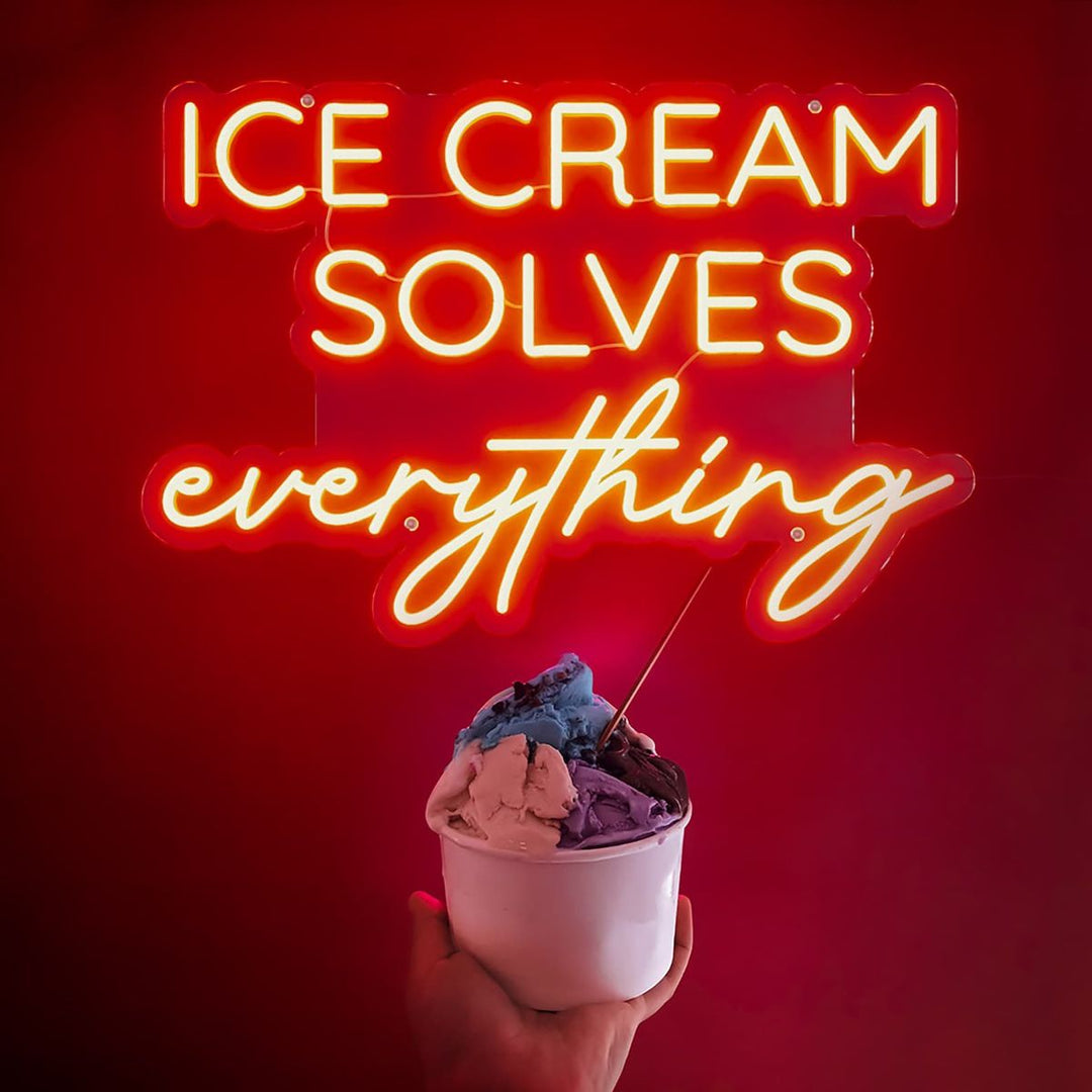 Ice Cream Solves Everything Neon Sign by LEDNeons 