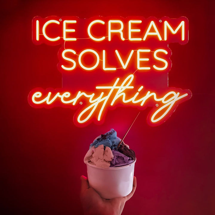 Ice Cream Solves Everything Neon Sign by LEDNeons 