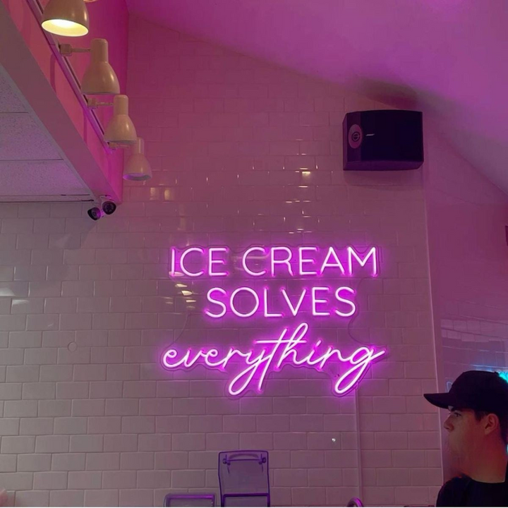 Ice Cream Solves Everything Neon Sign by LEDNeons 