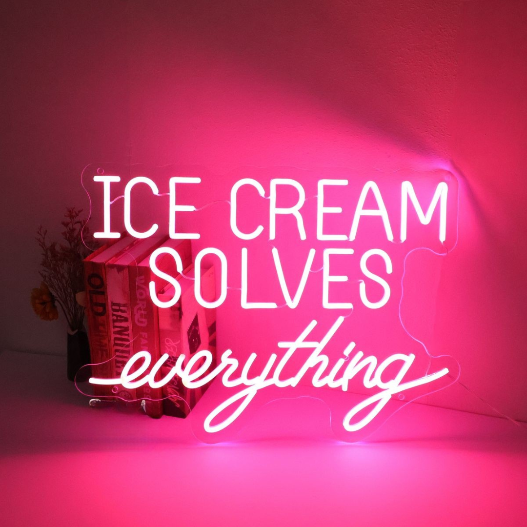Ice Cream Solves Everything Neon Sign by LEDNeons 