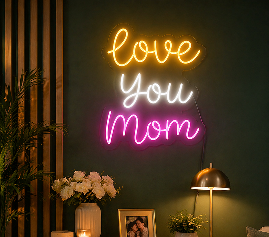 Love You Mom Neon Sign