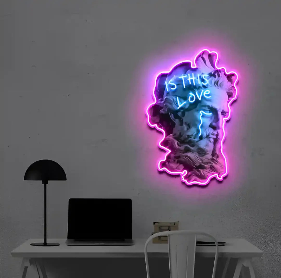 Is This Love UV Art LED Neon Sign by LedNeons.com