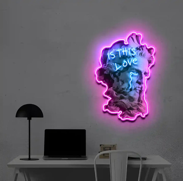 Is This Love UV Art LED Neon Sign by LedNeons.com
