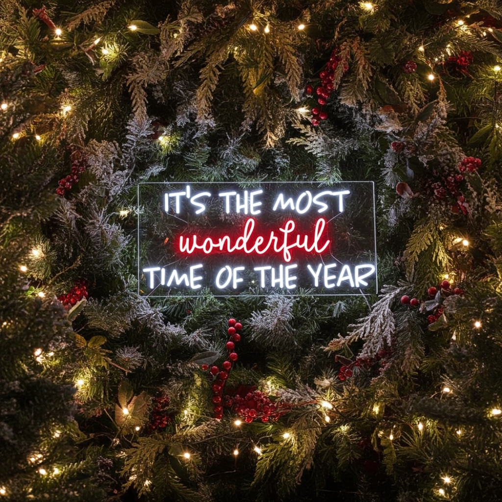 It’s the Most Wonderful Time of the Year Neon Sign by LEDNeons  