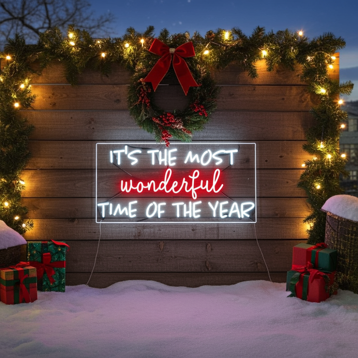 It’s the Most Wonderful Time of the Year Neon Sign by LEDNeons  - Outdoor 