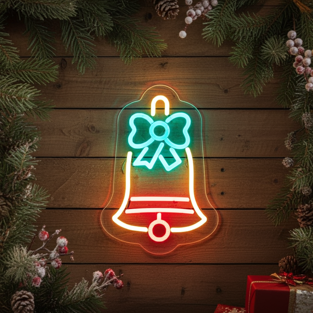 Jingle Bells Neon sign by LEDNeons - colorful lights to bring a festive touch to your Christmas celebrations.