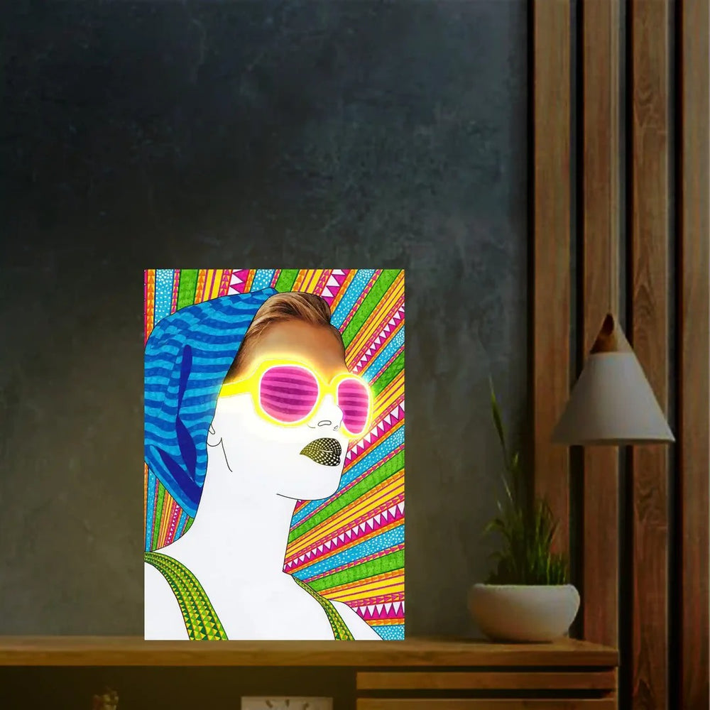 Lady Glasses UV Light Protection by LEDNeons – stylish neon artwork