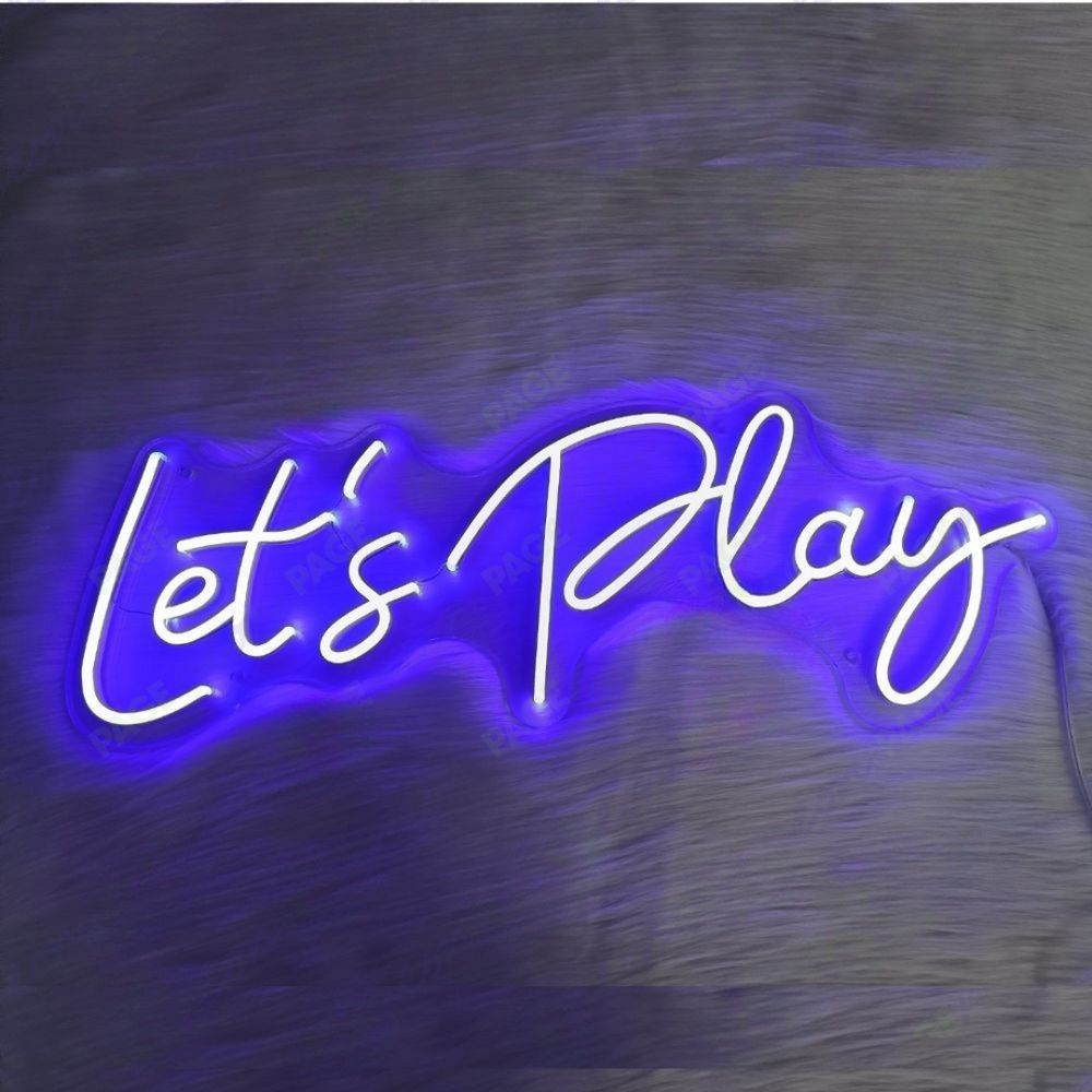 Let's Play Neon sign by LEDNeons -perfect for gaming rooms, streaming setups