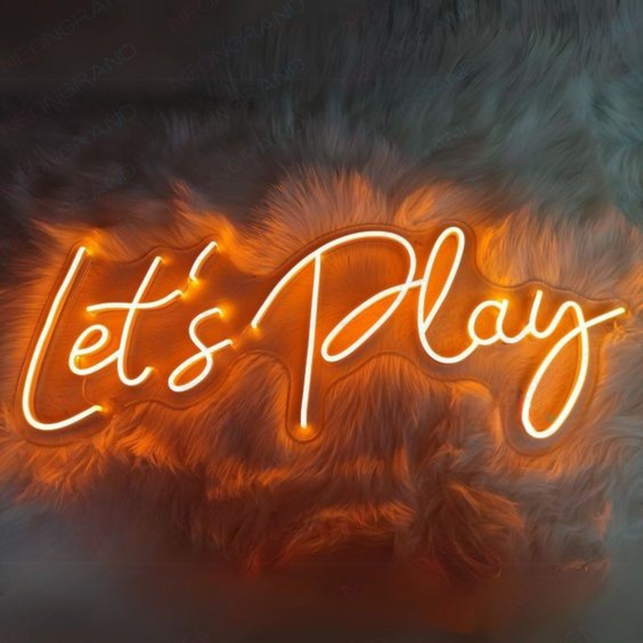 Let's Play Neon sign by LEDNeons -perfect for gaming rooms, streaming setups