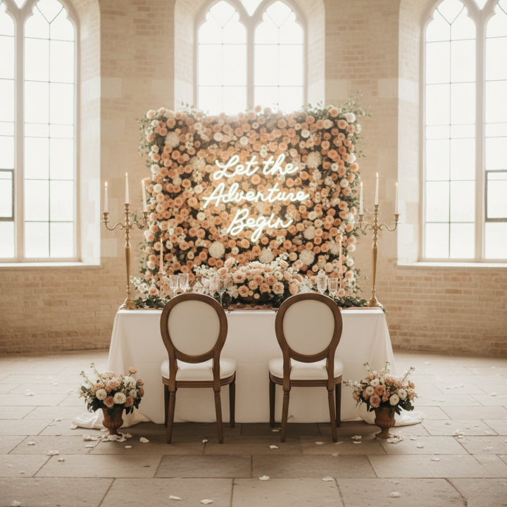 Let the Adventure Begin Wedding LED Neon Sign by LEDNeons Indoor  theme 