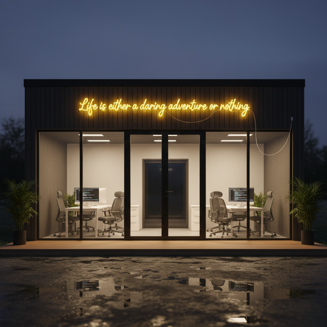 Life Is Either a Daring Adventure or Nothing Motivational LED Neon Sign by LEDNeons – inspirational wall décor for home or office