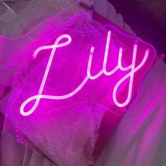 Lily Name LED Neon Sign by LEDNeons - Decor your Space with This Personalized Bright Neon Sign.