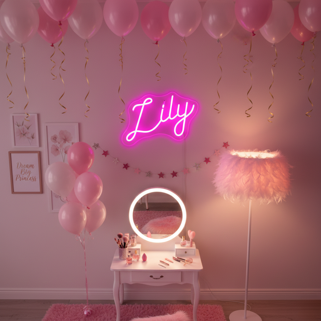 Lily Name LED Neon Sign by LEDNeons - Decor your Space with This Personalized Bright Neon Sign.