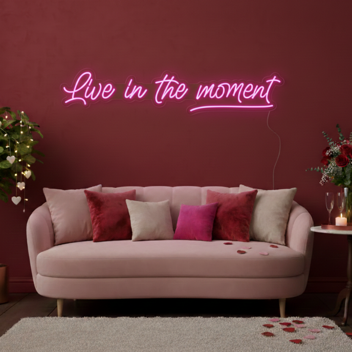 Live in the Moment Valentine's Day LED Neon Sign by LEDNeons 