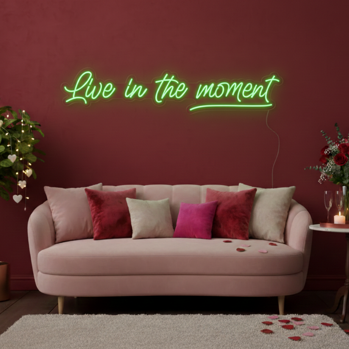 Live in the Moment Valentine's Day LED Neon Sign by LEDNeons 