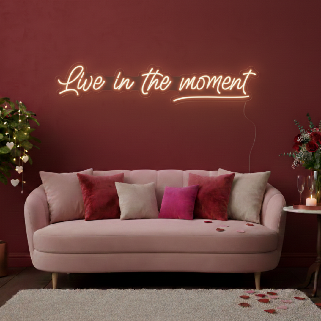 Live in the Moment Valentine's Day LED Neon Sign by LEDNeons 