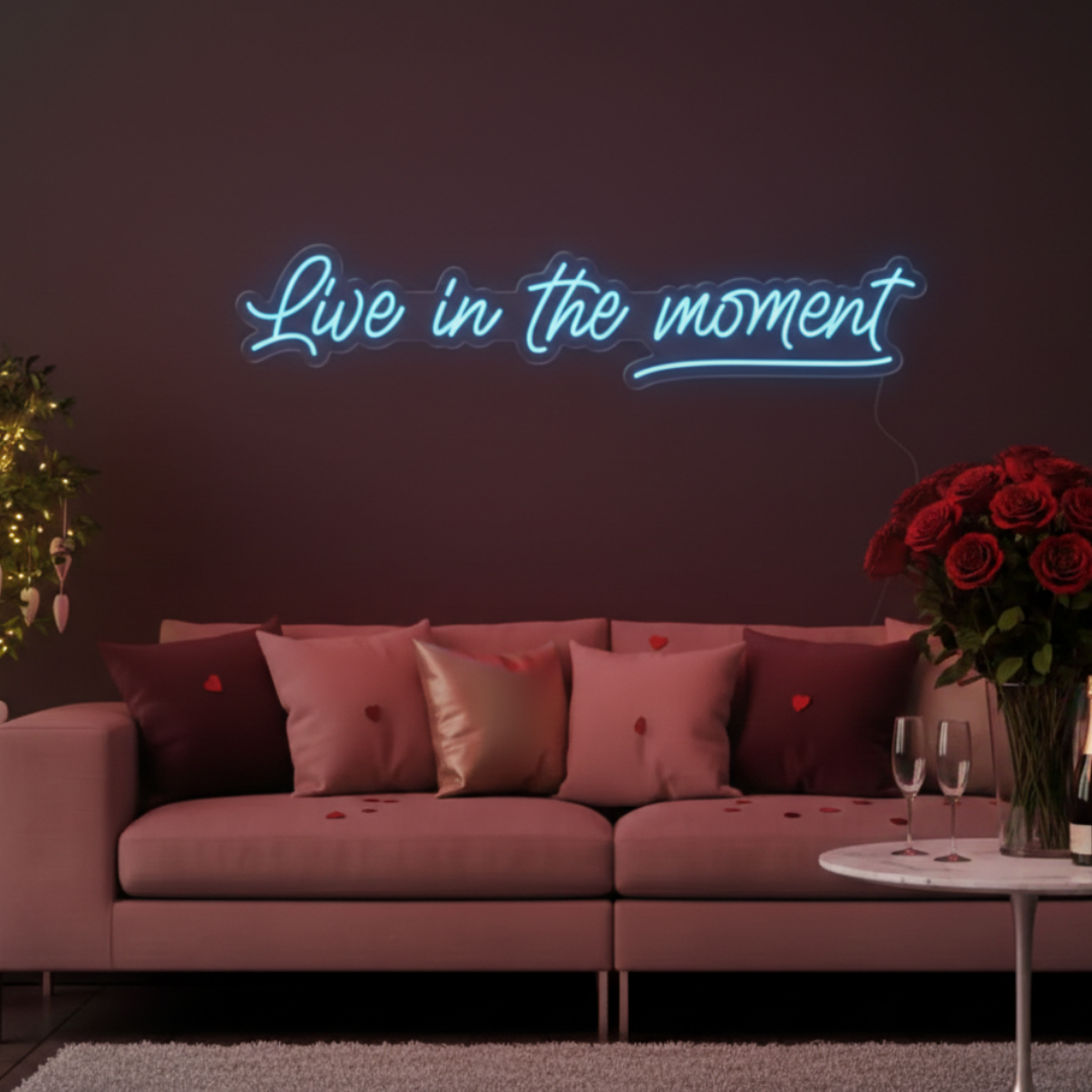 Live in the Moment Valentine's Day LED Neon Sign by LEDNeons 