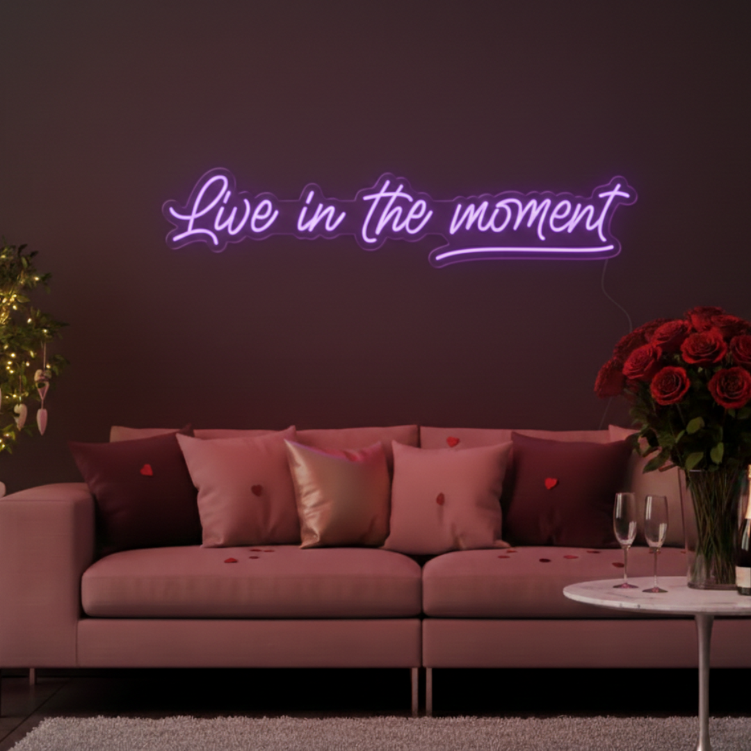 Live in the Moment Valentine's Day LED Neon Sign by LEDNeons 