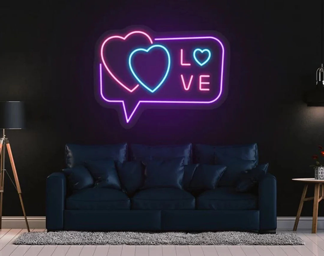 Love Found Online Couple Valentine's Day LED Neon Sign by LEDNeons - designed for Valentine’s celebrations and home decor