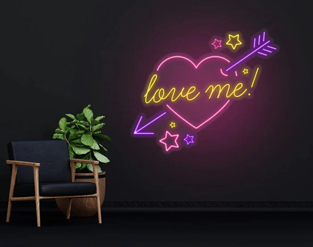 Love Me Valentine's Day LED Neon Sign by LEDNeons - designed for Valentine’s celebrations and home decor