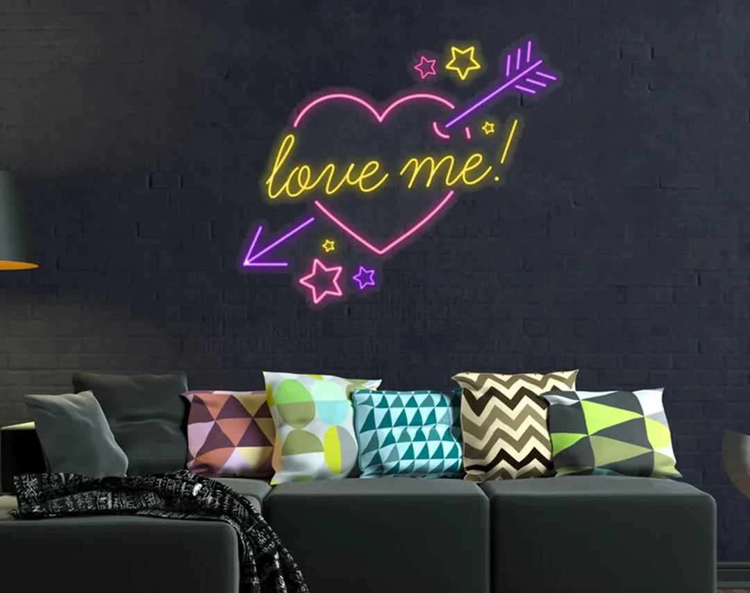 Love Me Valentine's Day LED Neon Sign by LEDNeons - designed for Valentine’s celebrations and home decor