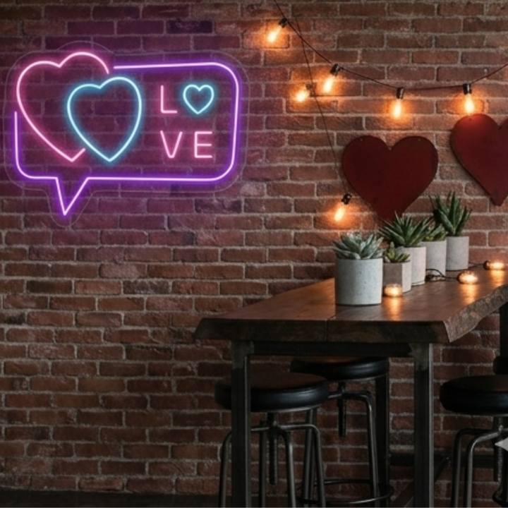 Love Found Online Couple Valentine's Day Neon Sign by LEDNeons 