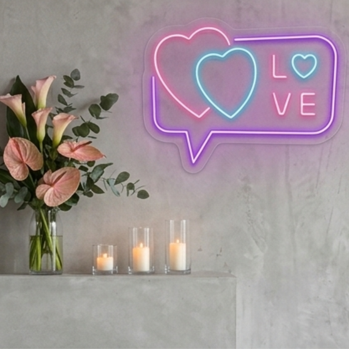 Love Found Online Couple Valentine's Day Neon Sign by LEDNeons 