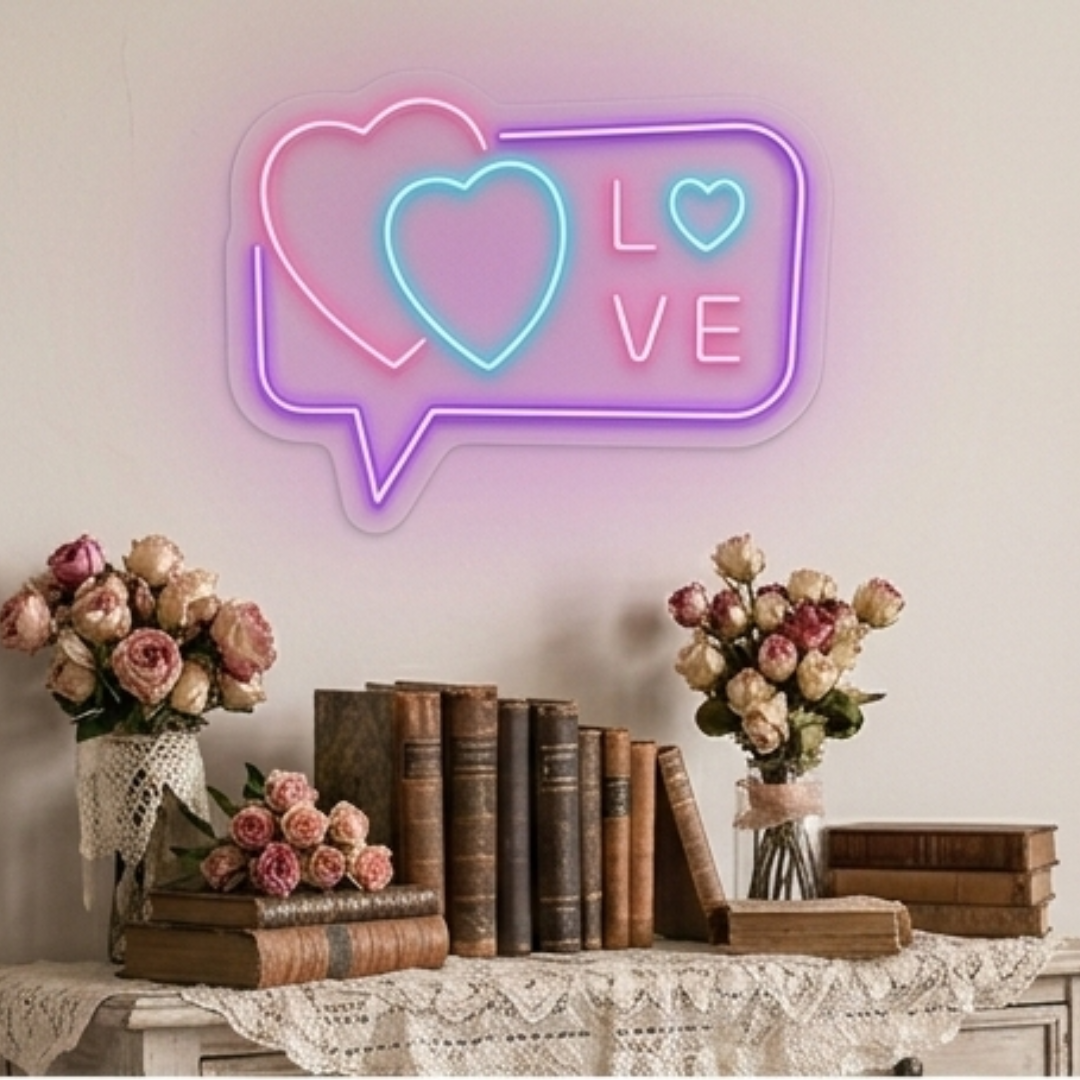 Love Found Online Couple Valentine's Day Neon Sign by LEDNeons 