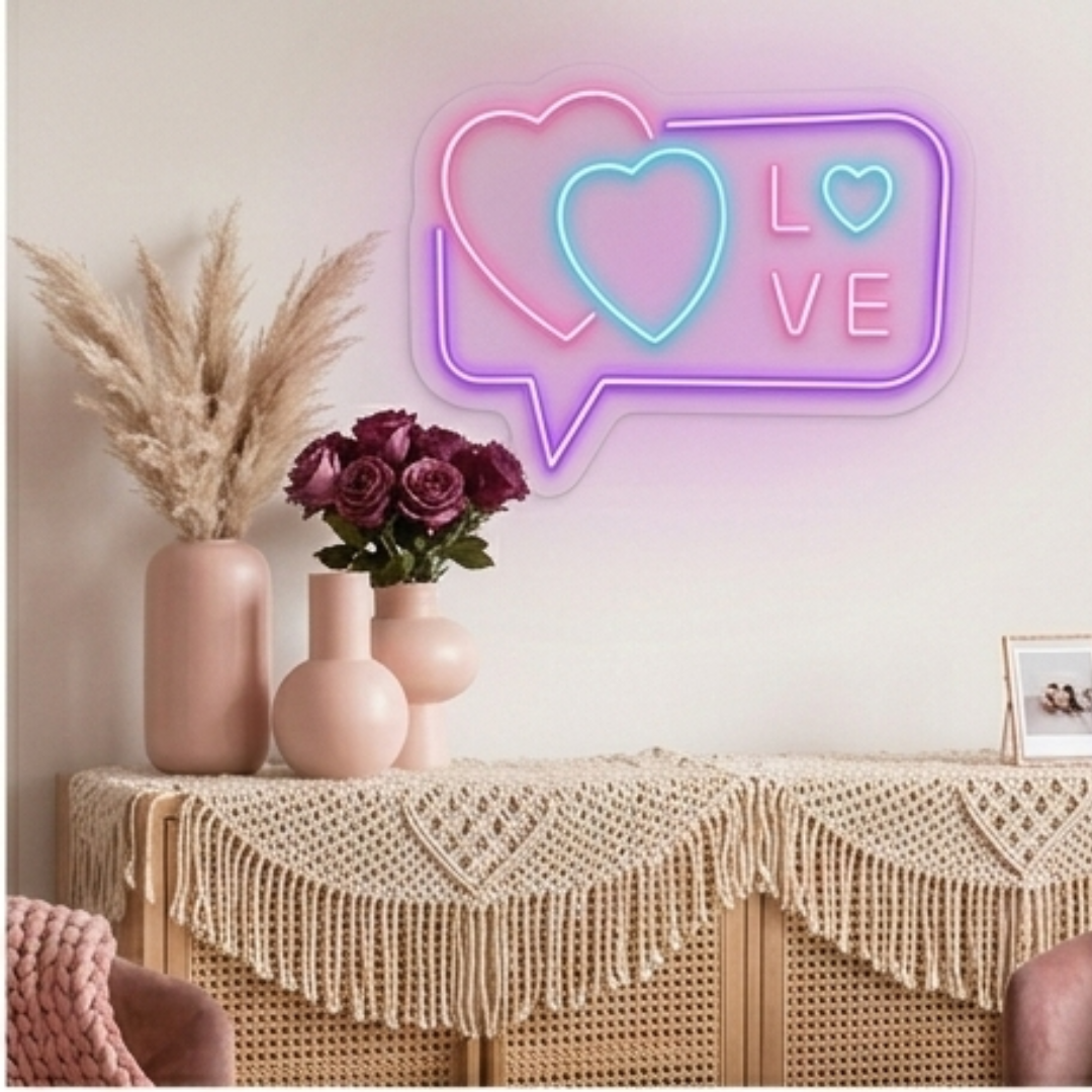 Love Found Online Couple Valentine's Day Neon Sign by LEDNeons 
