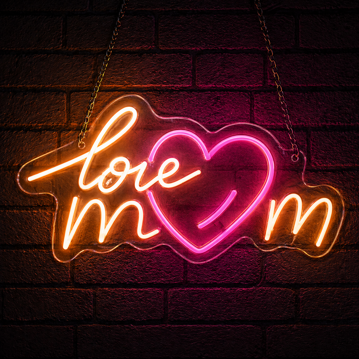 modern love mom neon sign