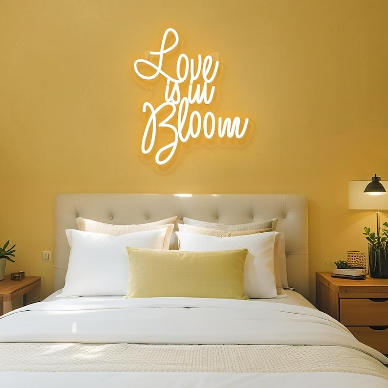 Love is in Bloom Wedding LED Neon Sign By LEDNeons - Bedroom