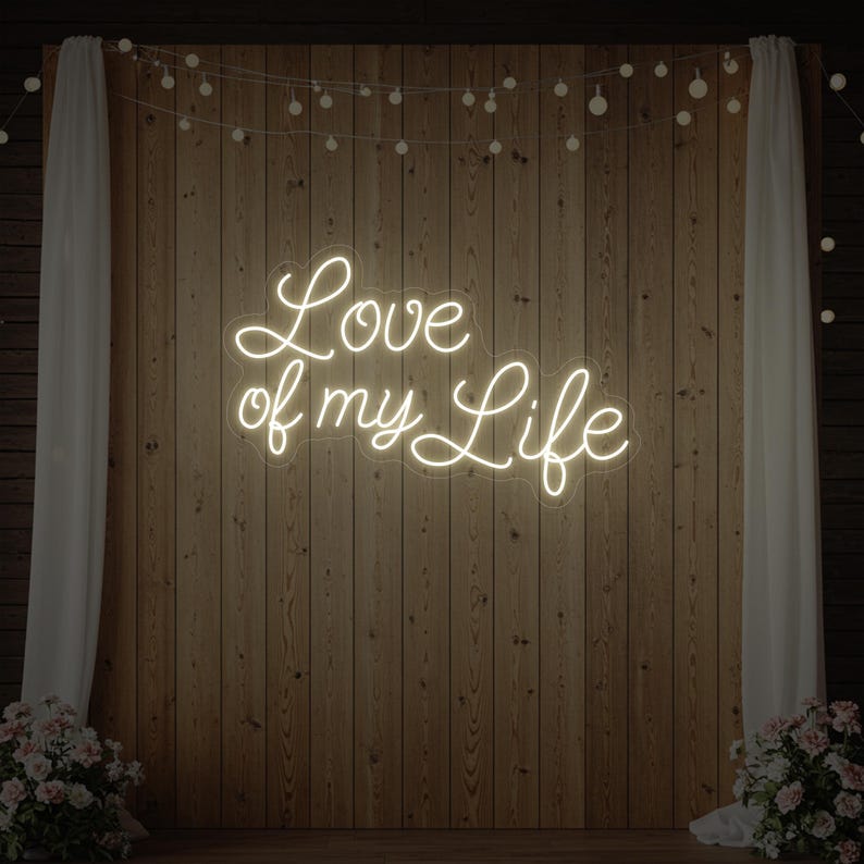 love of My Life Wedding LED neon Sign by LEDNeons - Celebrate your wedding with this bright Neon Sign.
