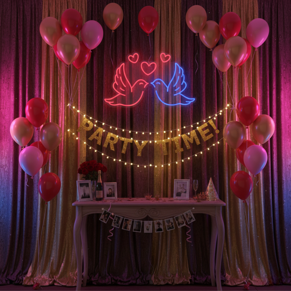 Lovebirds Neon Light Valentine's Day LED Neon Sign by LEDNeons - symbolizing love and togetherness