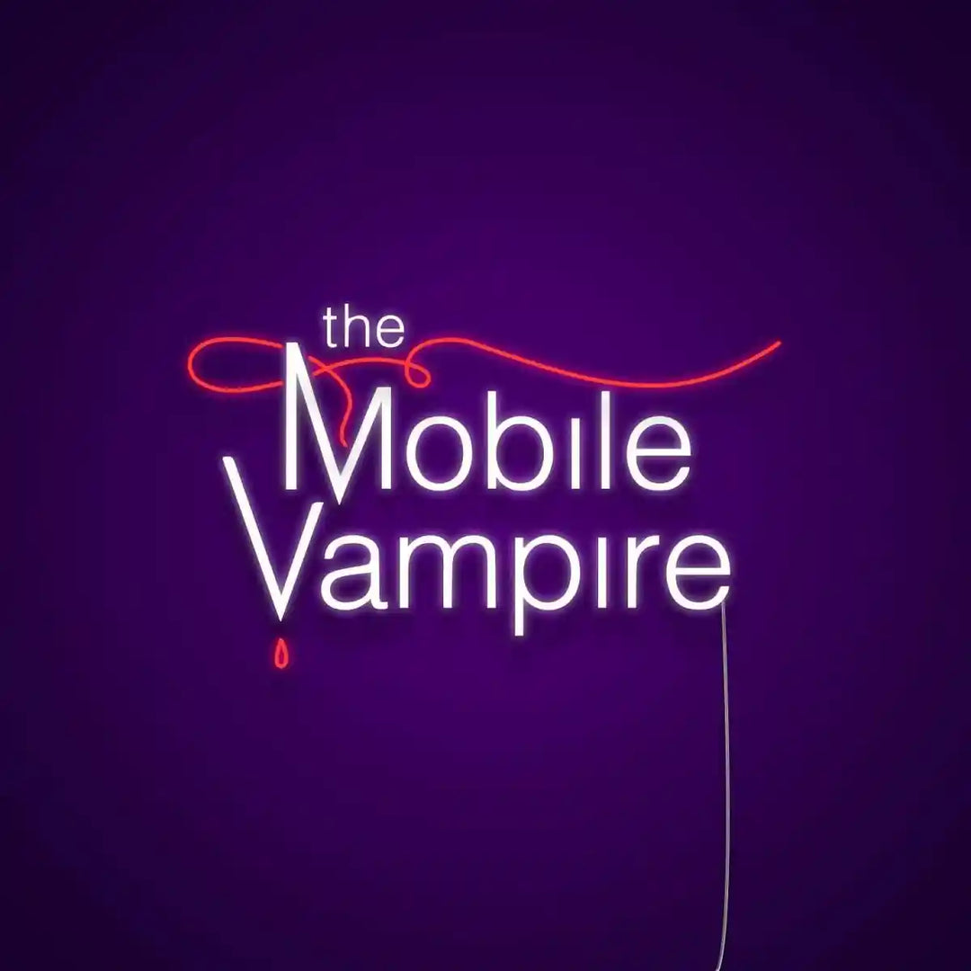 Mobile Vampire Halloween LED Neon Sign by LEDNeons - fun wall decoration for haunted houses and Halloween festivities.