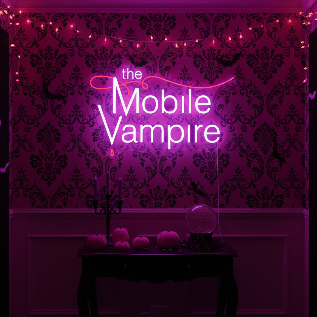 Mobile Vampire Halloween LED Neon Sign by LEDNeons 