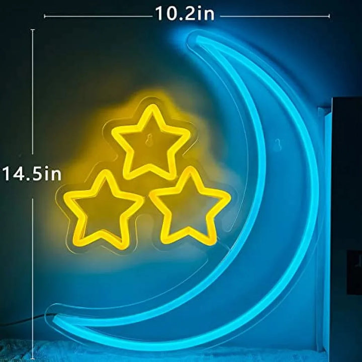 Moon & Stars Halloween LED Neon Sign by LEDNeon's - Transform your space with Halloween LED Neon Sign