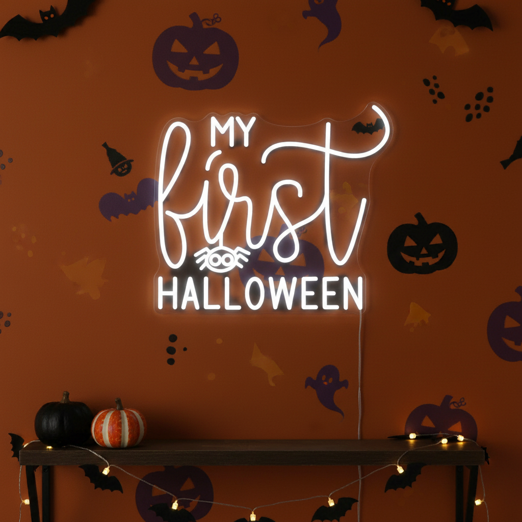My First Halloween LED Neon Sign by LEDNeons - cute and spooky light-up décor for haunted celebrations