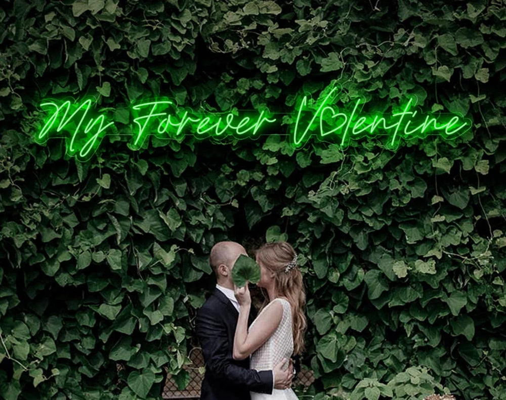 My Forever Valentine's Day LED Neon Sign  by LEDNeons - Green 