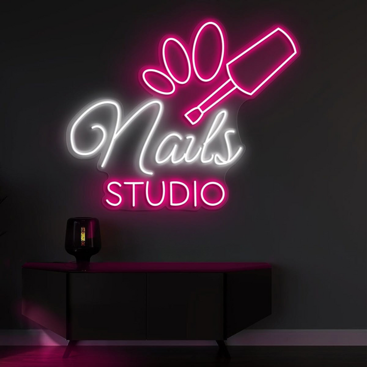 Nails Studio Business Neon Sign by LEDNeons - Modern and eye-catching  Neon Sign for Nail salons