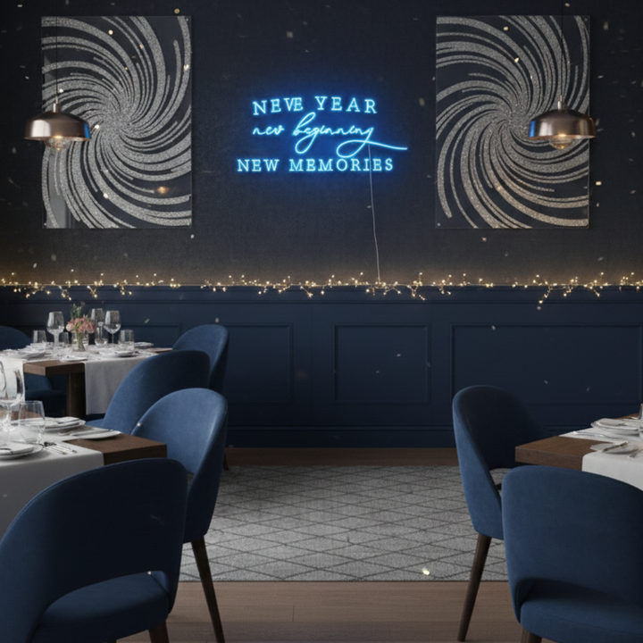 New Year New Beginning New Memories Neon Sign by LEDNeons – Inspiring New Year LED Wall Décor