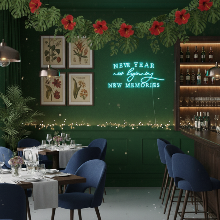 New Year New Beginning New Memories Neon Sign by LEDNeons – Inspiring New Year LED Wall Décor