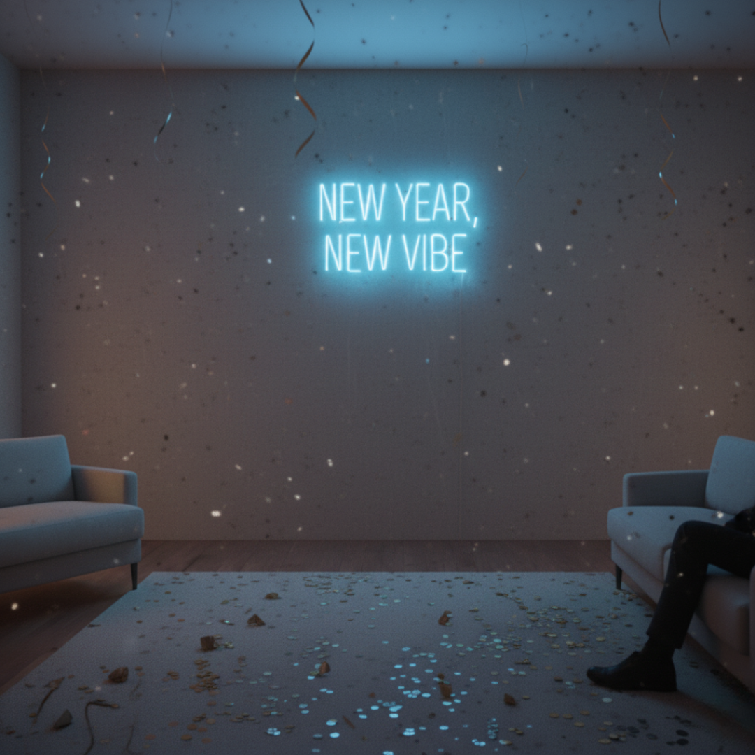 New Year New Vibe Neon Sign by LEDNeons – Bright, stylish LED decor